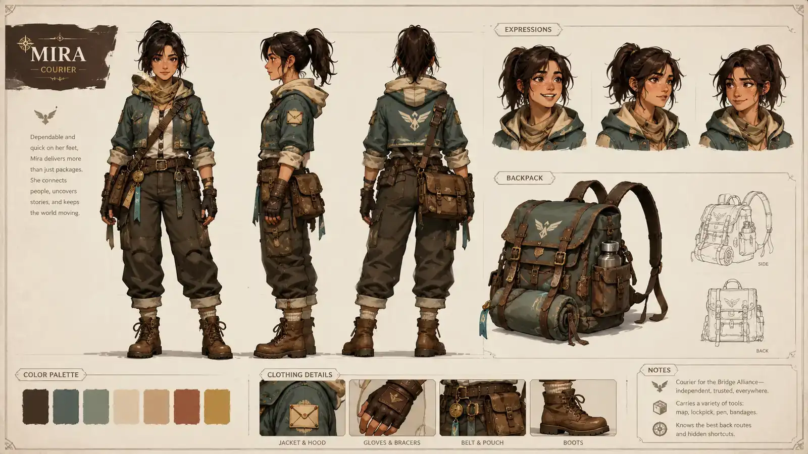 Text to image character prompt improvement example
