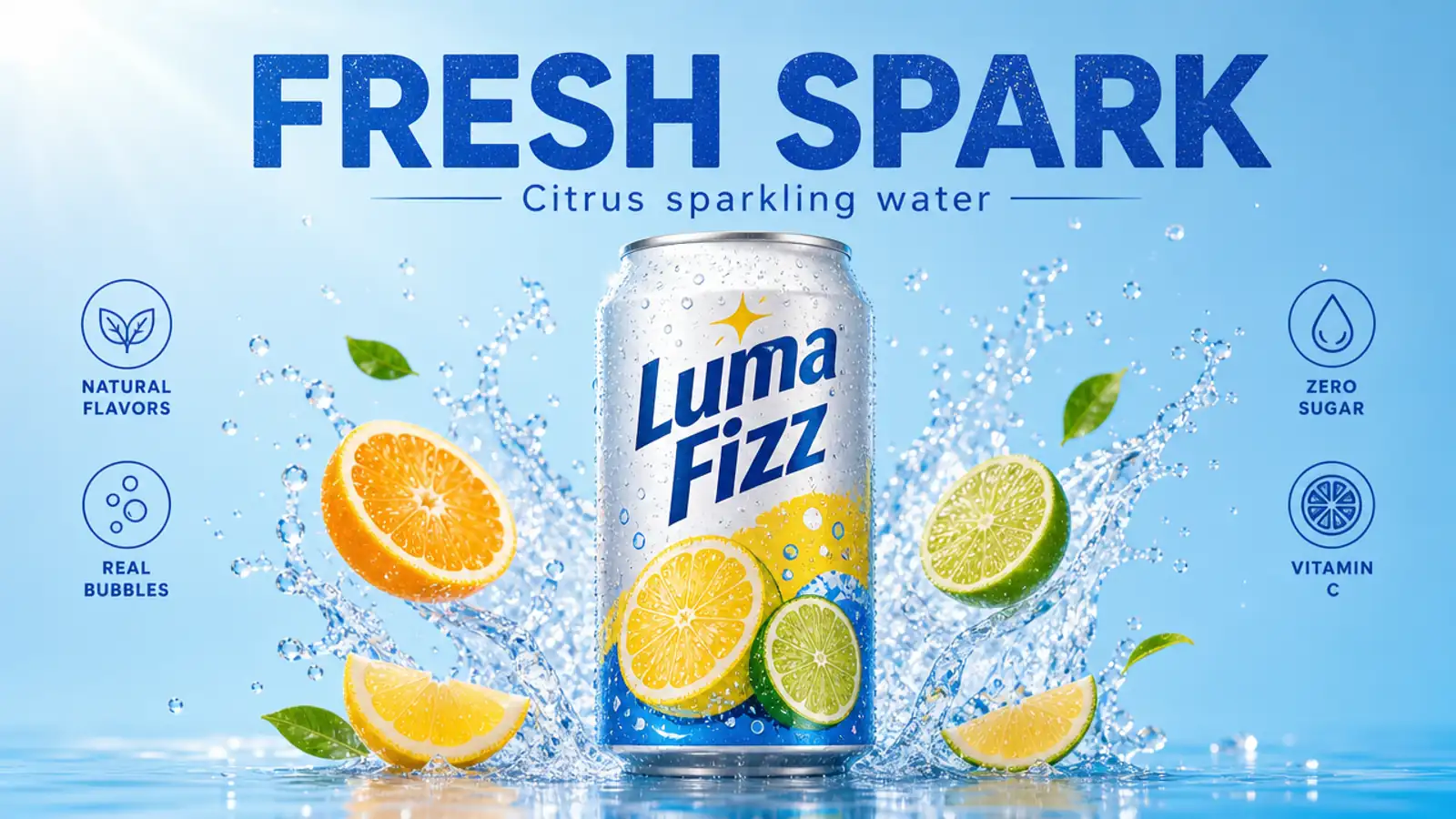 Text to image beverage poster brief example